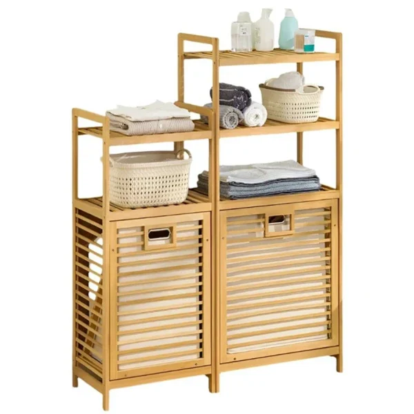 3-Tier Bamboo Laundry Basket - Image 4