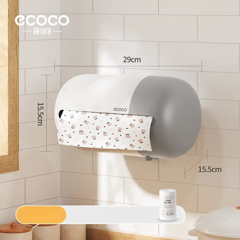Ecoco Kitchen Wall Mounted Tissue Box with Tissue Roll - Image 3