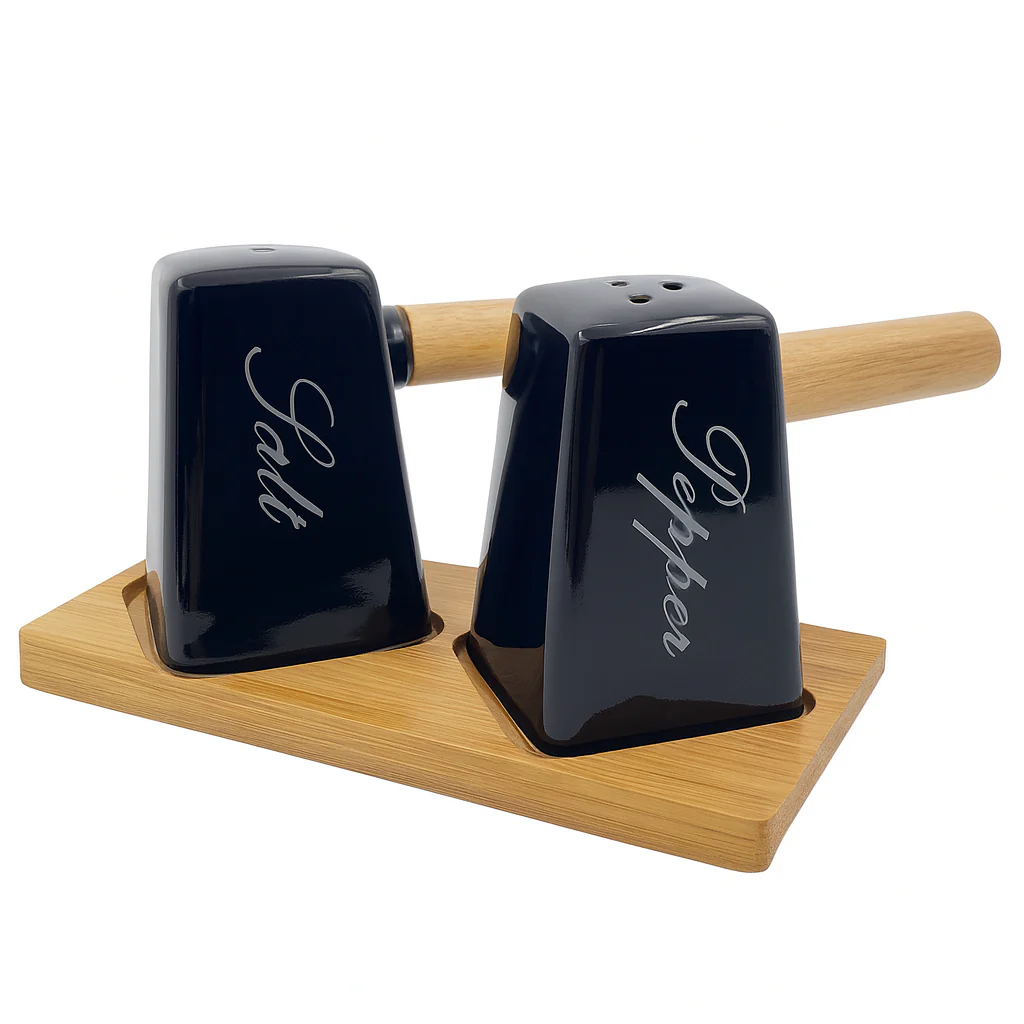 Hammered Style Salt & Pepper Set - Image 2