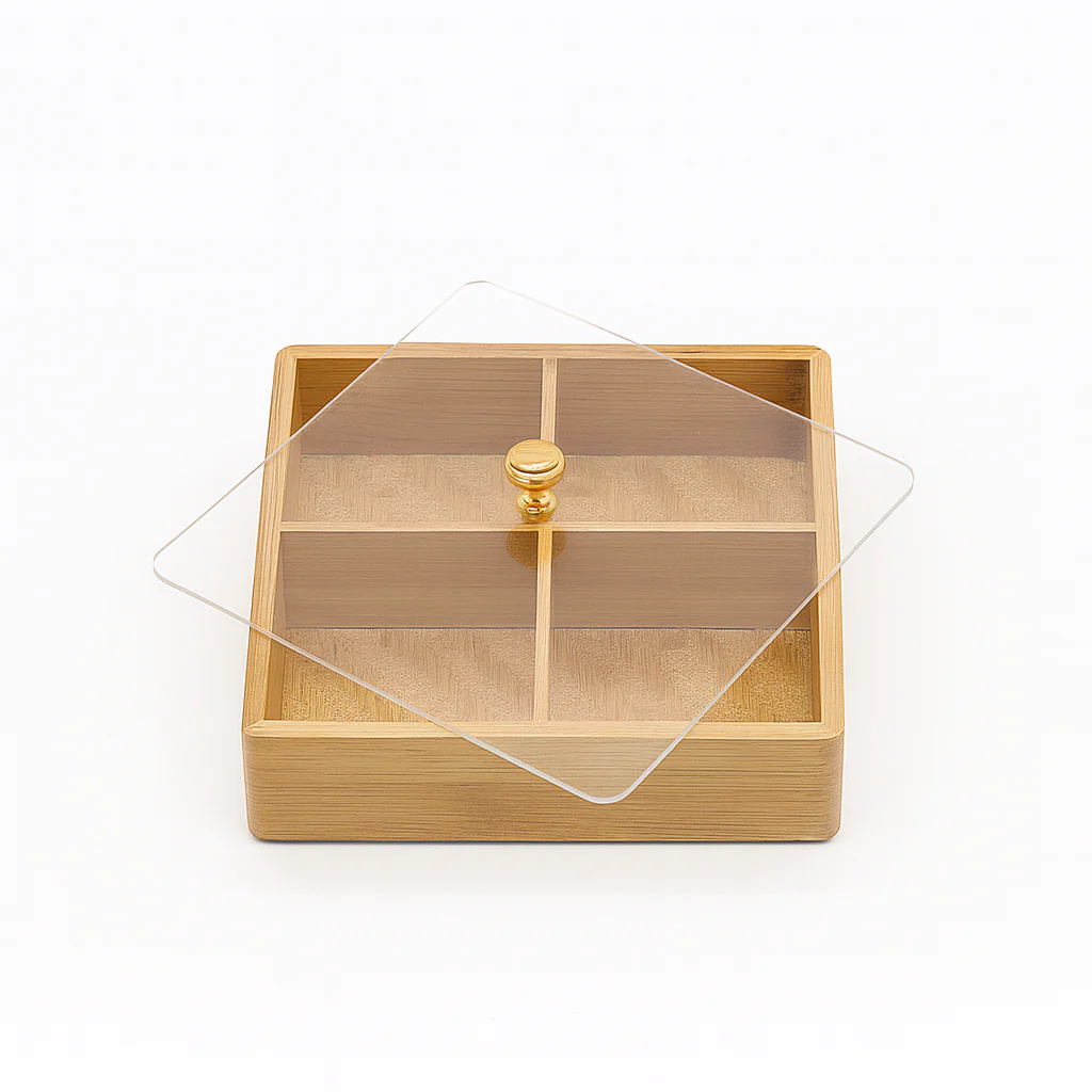 Luxury Bamboo Snack Storage Box - Image 2