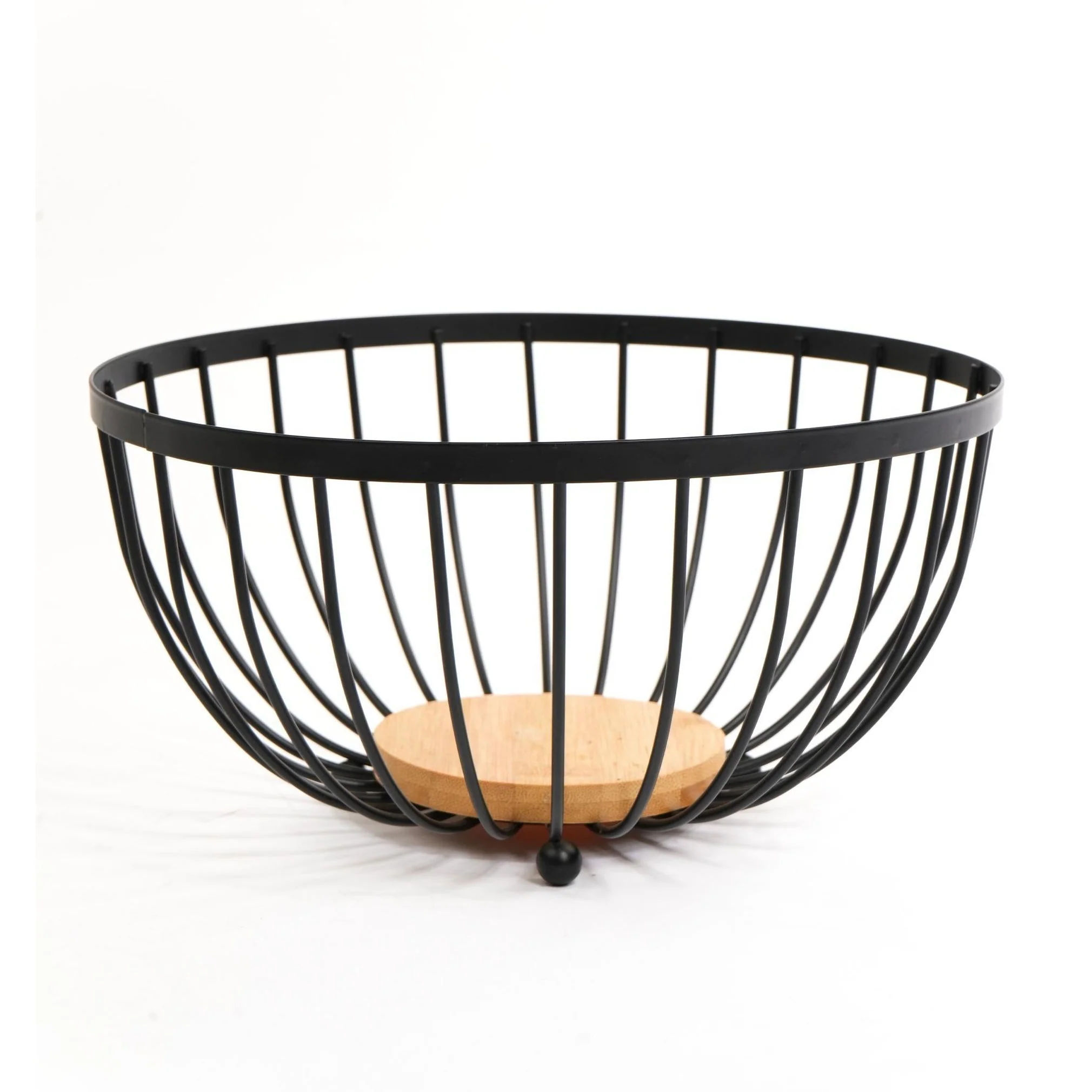 Metallic & Oak Fruit Basket - Image 3
