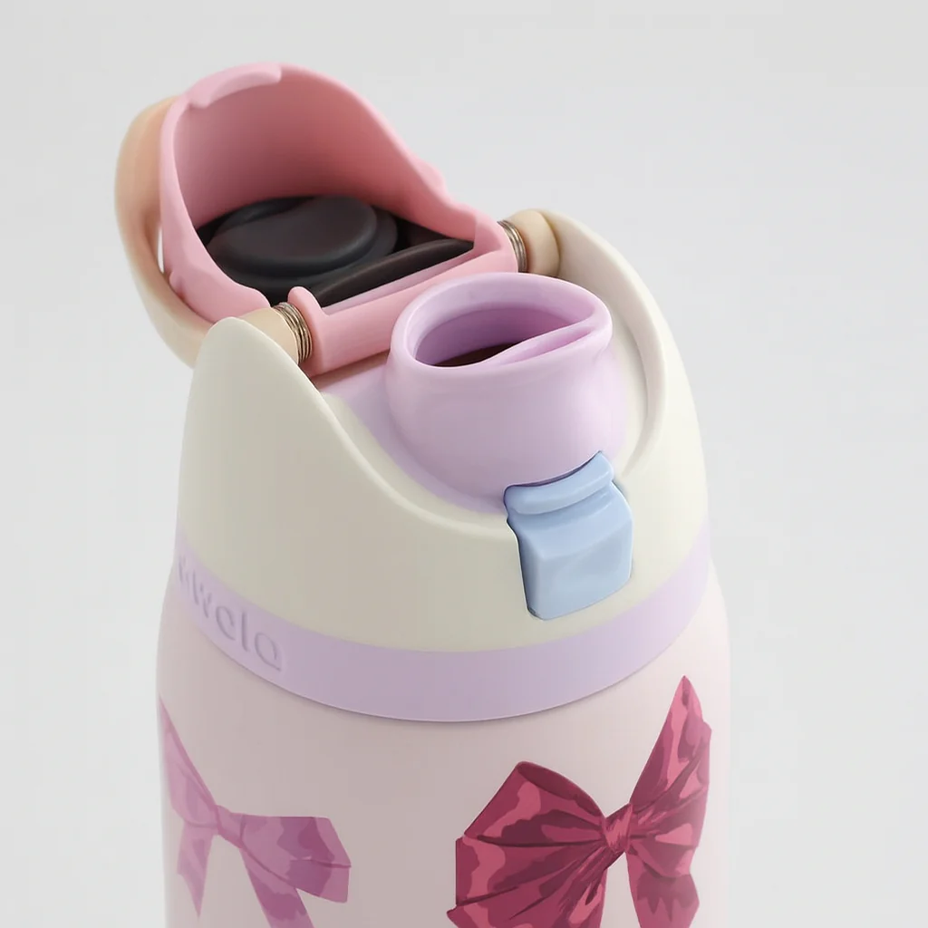 Owala UO Exclusive 32oz FreeSip Bow Water Bottle - Multicolor Pink Bows - Image 3
