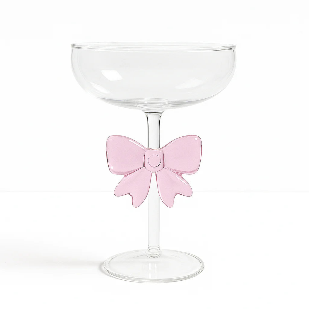 Pink Bow Dessert Glass - Image 4
