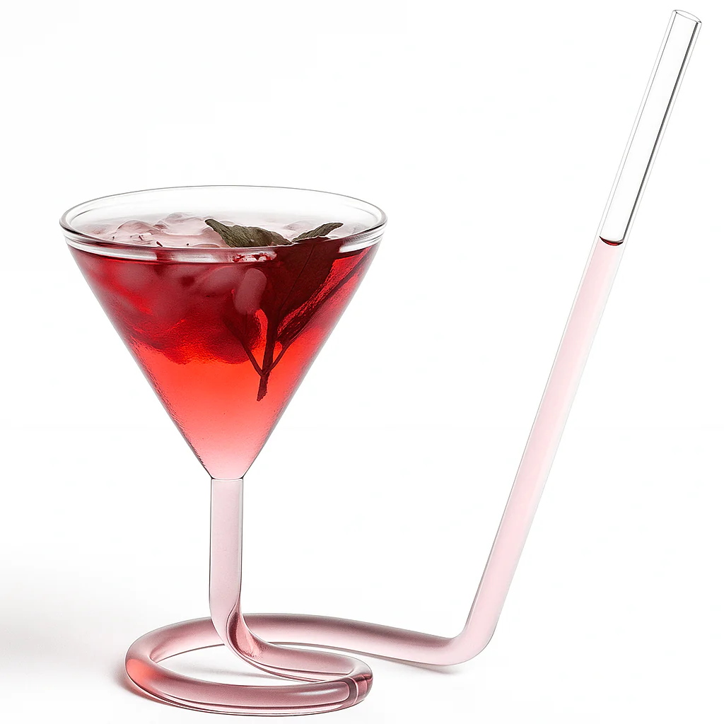 Spiral Straw Cocktail Glass - Image 3