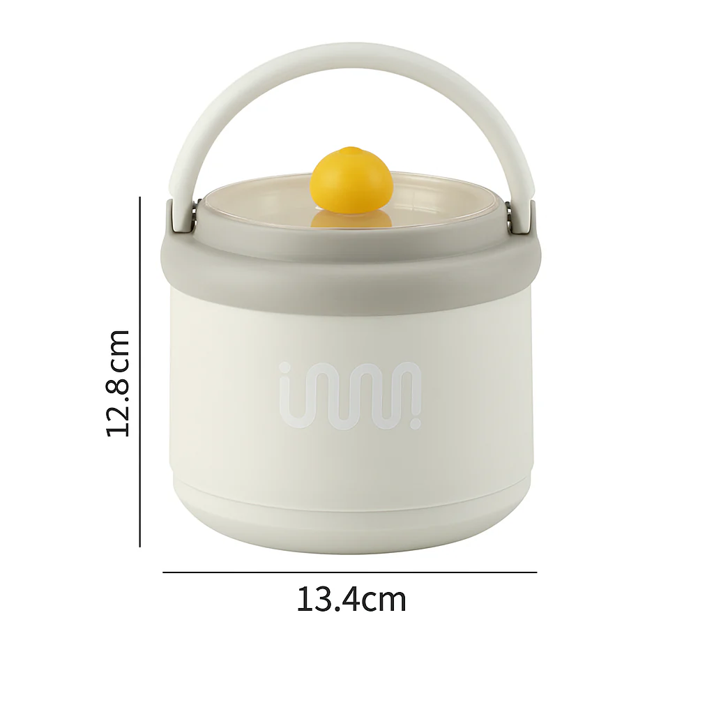 Stainless Steel Lunch Box with Foldable Spoon & Handle - Image 7
