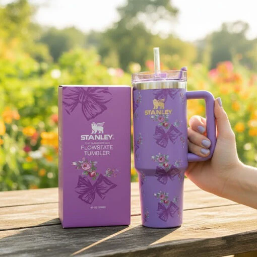 The Floral Quencher H2.0 FlowState™ Tumbler | 40 OZ | Purple - Image 3