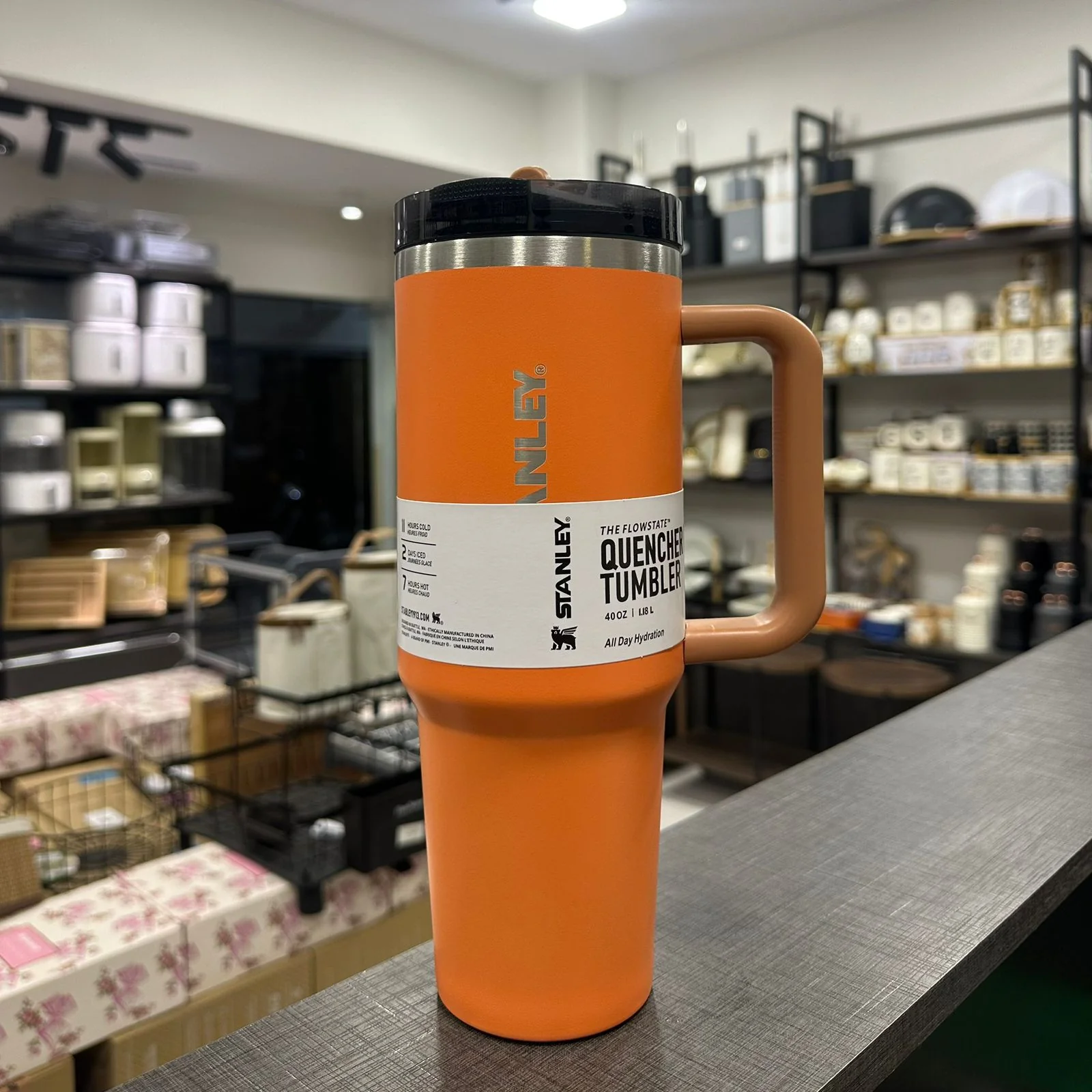 The Quencher ProTour Flip Straw Tumbler | 40 OZ - Orange - Image 3