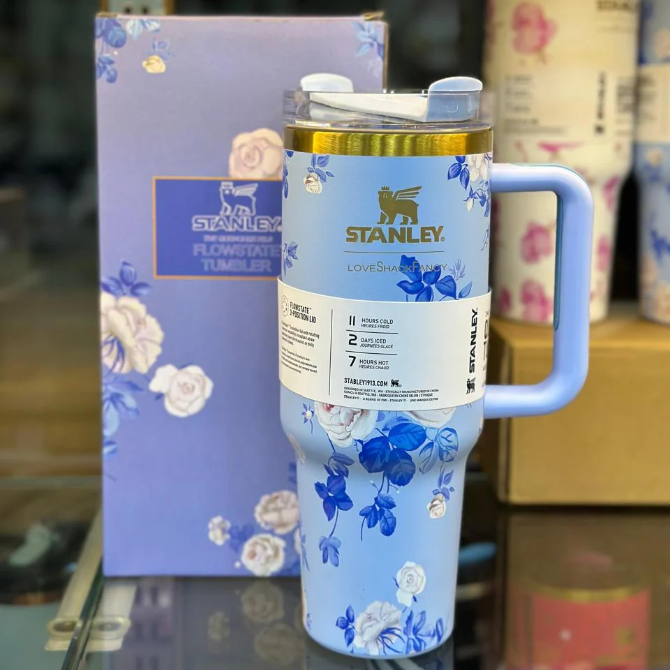 The Stanley x LoveShackFancy Quencher | 40 OZ | Everblooming Rosettes | Printed Box - Image 3