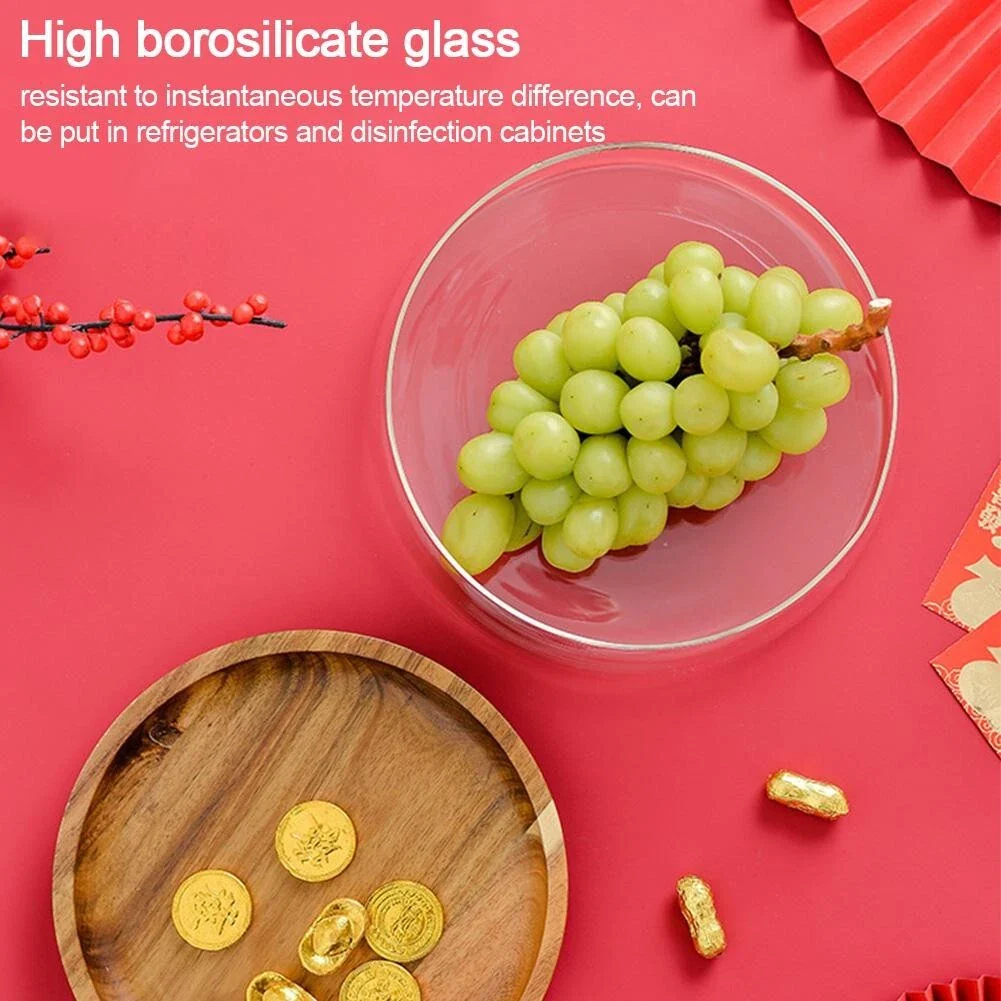 Transparent Glass Storage Canister With Wooden Lid - Image 6